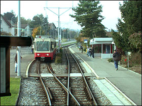 Krydsningsstation på Forchbahn, Zürich, Schweiz
Foto: Helge Bay d. 09.10.02