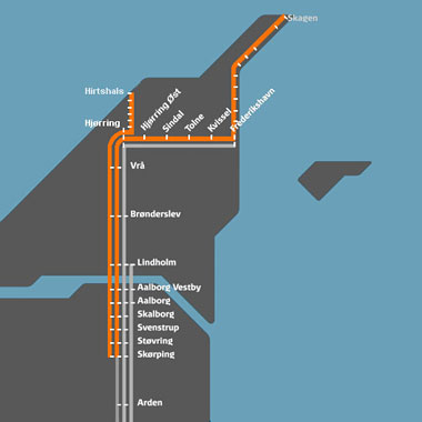 Forslag til udvikling af lokalbaner
Grafik: Helge Bay
