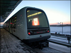 Metrovogn på Københavns metro, Vestamager. Foto: Helge Bay