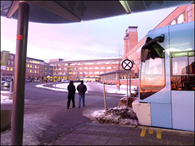 Oslo linje 17 ved Rikshospitalet d. 27.01.2011