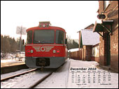 Nylig fortid på Gribskovbanen. 
Kagerup station med Y-tog, januar 2005.